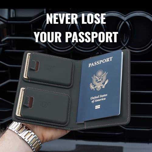 Passport Wallet with Holder for AirTag (Blue Haven)