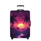 Coconut Trees Luggage Cover Washable Suitcase Protector Anti (Coconut trees / L(28-30inch suitcase))