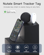 Apple MFi Certified] Tracker Tags (2-White & 2-Black)