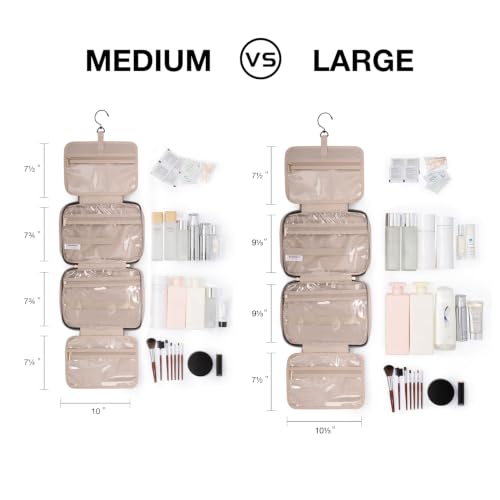 Toiletry Bag Travel Bag with Hanging Hook (Medium / Coffee)