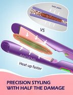 Pro Twist Flat Iron Curling Iron in One (Purple)