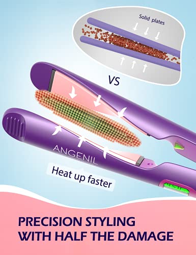 Pro Twist Flat Iron Curling Iron in One (Purple)