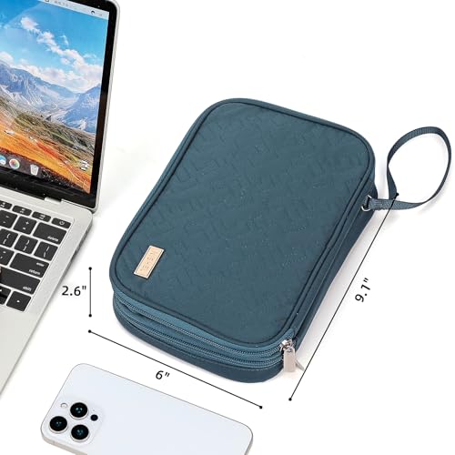Travel Cord Organizer Case (Large / Lake-Blue)