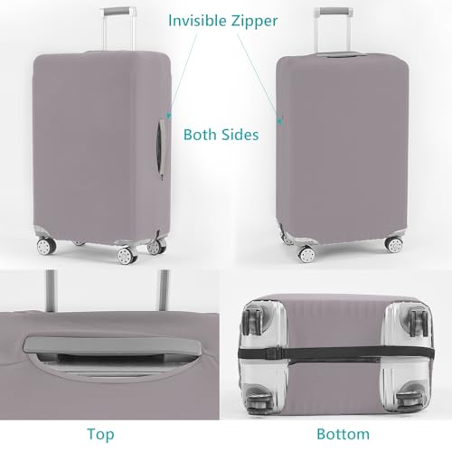 Travelkin Luggage Covers For Suitcase Tsa Approved Suitcase Cover Protector (Tourterelle Grey / XL)