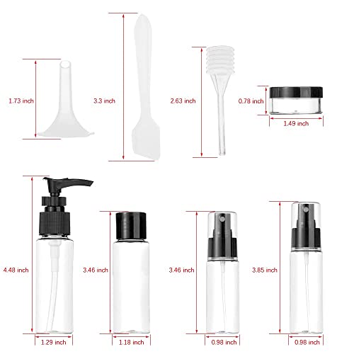 11 PCS Travel Bottles Kit (black)