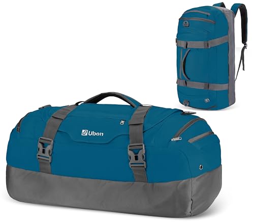 Large Convertible Duffel Weekender Gym Backpack Dark Teal 65L (65L / Dark Teal)