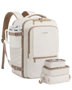 Travel Backpack for Women & Men (Beige / 18 Inch - 4 Pcs)
