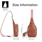 Crossbody Bags for Women PU Leather Cross Body Sling Bag for Woman Travel Brown (2-brown)