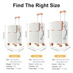 Carry on suitcase Zipperless Luggage (orange / 24 inch)