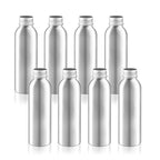 8 Pcs 150ml 5oz Aluminum Bottle Refillable Liquid Container Aluminum Vial Bottles with Screw Cap for Cosmetic Toiletries (5 fl oz)