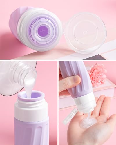 Travel Size Toiletries 8 Pack (3oz bottle 1oz jar / Lavender)