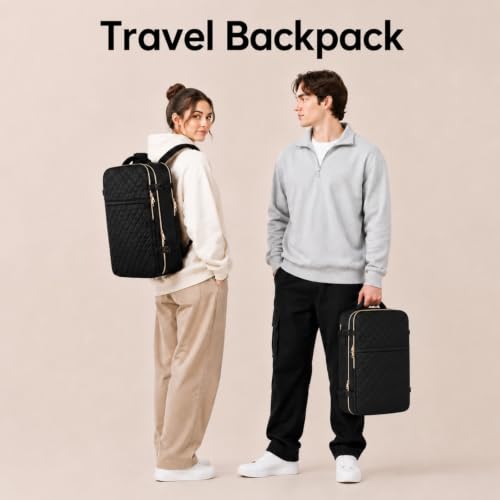 Large Travel Backpack Women (17.3 inch / Black)