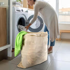 100% Cotton Laundry Bag with Drawstring Closure (Pack of 2)