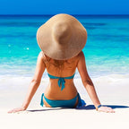 Sun Hats for Women Wide Brim Summer Hat Large Floppy Sun Straw Hat Foldable Packable Beach Hats UPF 50+ (1 Pack Medium Size: Khaki (Head Circumference 22-22.8"))