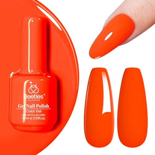 Beetles Neon Orange Gel Polish (M - Creme Orange | Bright Orange)