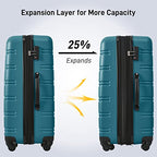 Luggage set 13 Piece 16 20 24 28 IN Hardside Suitcase with Bags (Luggage Set With Bags / Green-1(13 piece))