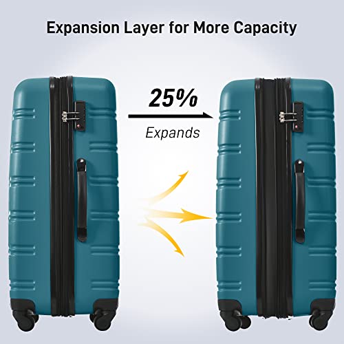 Luggage set 13 Piece 16 20 24 28 IN Hardside Suitcase with Bags (Luggage Set With Bags / Green-1(13 piece))