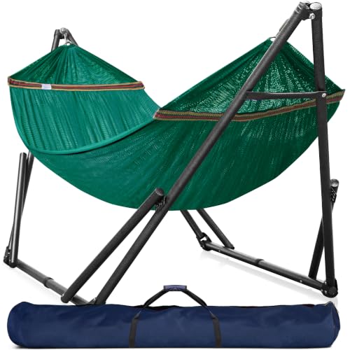 Double Hammock with Stand Included for 2 Persons (1. Peacock)