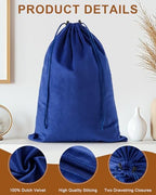 4 Pcs Shoe Bags for Travel (Palace Blue / 17.3"x12.6")