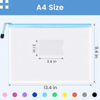 32 Pack Mesh Zipper Pouch Bags (A4/Letter Size / 32 Pack)