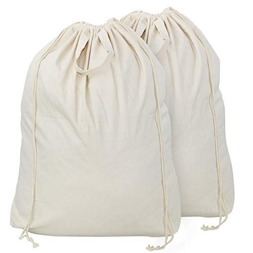 2 Pcs Laundry Basket Hamper Liner Replacement Bags (Beige,2pcs)