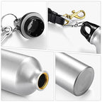 10 Pcs Aluminum Water Bottle 20 oz Reusable Bottles Lightweight Leak Proof Aluminum Sports Travel Bottles with Twist Cap Buckle for Gym (Silver)