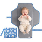 Portable Changing Pad (Blue Checkers&Flowers)