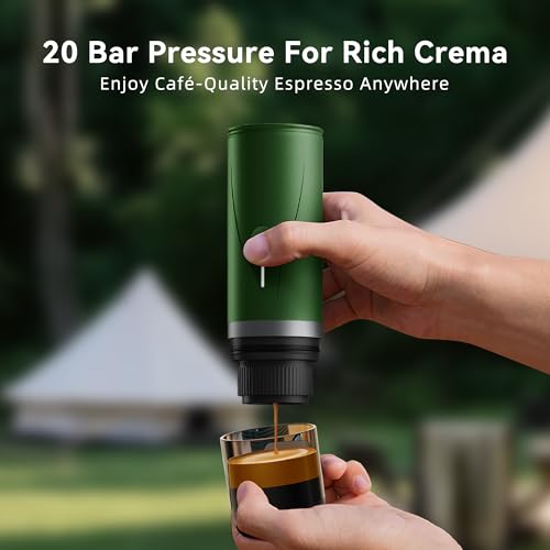 PCM03 Portable Espresso Maker (Matte Green)