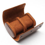 Longjet Watch Roll Travel Case for Men Portable Watches Organizer Box (Brown-2)