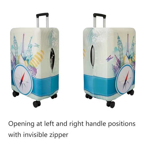 Travel Luggage Cover Suitcase Cover Protector Skins 18 (compass / L (for 25--28 inch luggage))