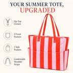 Large Beach Bag for Women (Coral)