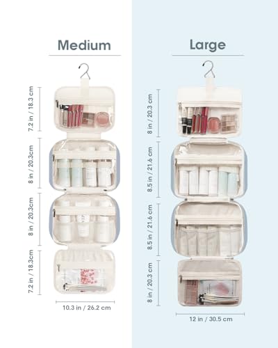 Travel Toiletry Bag for Women (A-Greyish Blue / Large)