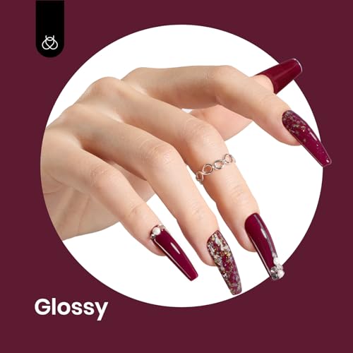 Beetles Dark Red Gel Polish (C - Creme Red | Mellow Plum)