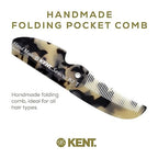 87T TW Handmade Folding Pocket Comb for Men (Pack of 6 / White Tokyo)