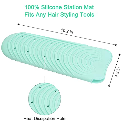 Heat Resistant Mat for Curling Iron (Green)