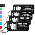 4PCS Personalized Luggage Tag (Black / Small)