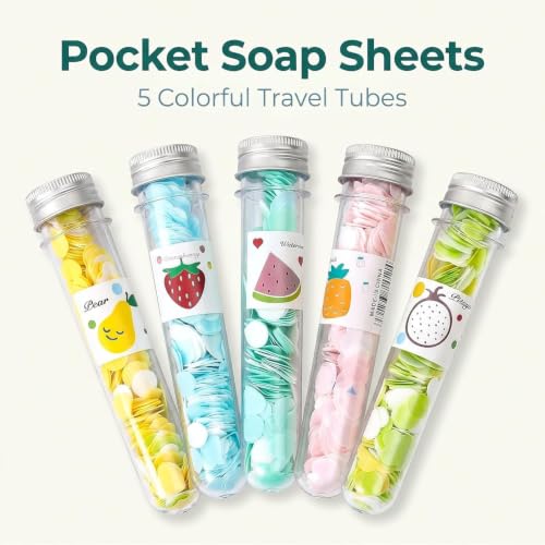 5 Box Multicolor Mini Portable Disposable Travel Paper Soap Sheets Foaming Hand Washing Bath Scented hand soap for Indoor