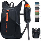 15L Hiking Backpack for Men Women Lightweight Foldable Small Daypack for Travel Camping Outdoor (Black / 15l)