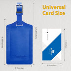 8 Pack Luggage Tags for Suitcases Airplane Travel Essentials (Fresh Blue)