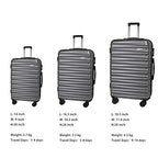 Luggage Sets 3 Piece (20/24/28 / 5pcs Metallic Grey)