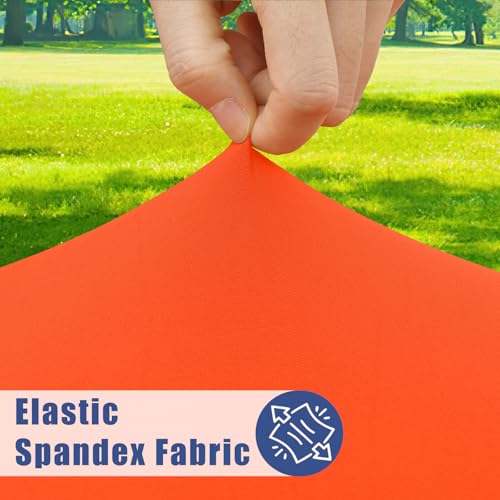 2 Pack Rectangle Spandex Fitted Table Cloth (Orange / 72" x 30" (Rectangular))