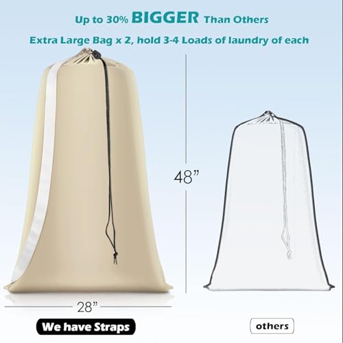 Heavy Duty Laundry Bag (Beige / 48" x 28" x 1")