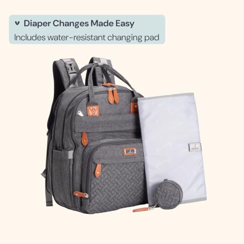 Extra Large Diaper Bag Backpack (Dark Gray)