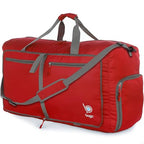 Travel Duffle Bag for Women & Men. Large Duffel Bag for Traveling (60L / Red)