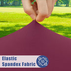2 Pack Rectangle Spandex Fitted Table Cloth (Jujube Red / 48" x 30" (Rectangular))