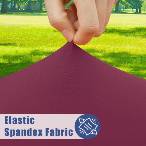 2 Pack Rectangle Spandex Fitted Table Cloth (Jujube Red / 48" x 24" (Rectangular))