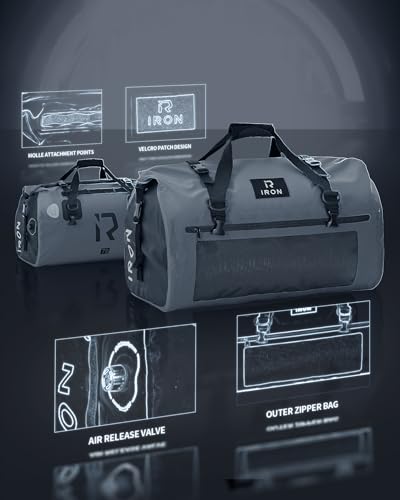 Waterproof Motorcycle Duffel Bag Tail Bag 70L Dry Bags Luggage (70L / Grey)