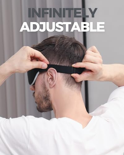 Luxury Sleep Mask (N-black (Silver Edge))