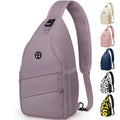 Crossbody Bags for Women Men Trendy Sling Bag Backpack Chest Bag (Medium / Light Purple)