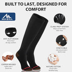Copper Compression Dress Socks for Women & Men (XX-Large / Dark Green)